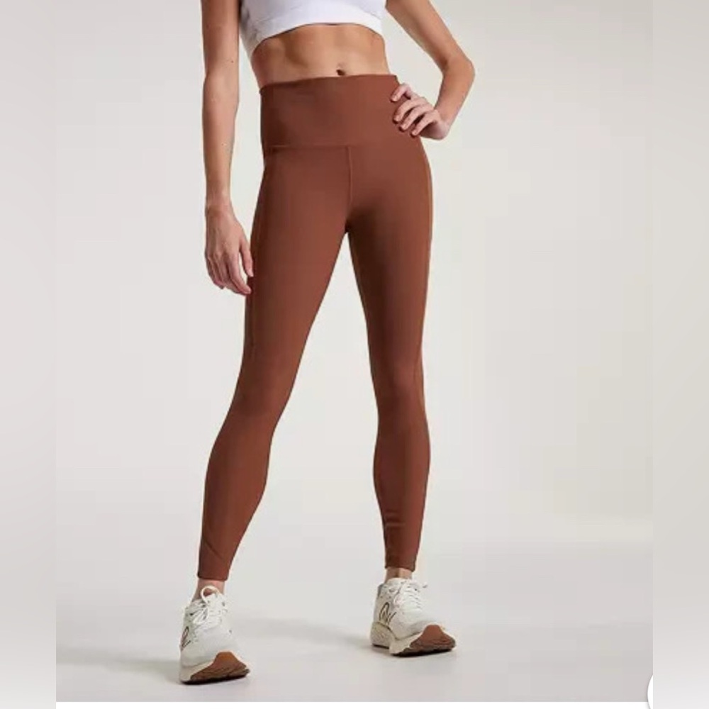 NWT CALIA Women's Seamed Ribbed Essential 7/8 Legging in Rocky Mountain Brown